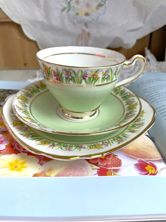 Vintage Clare Teacup, Saucer & Tea Plate Trio