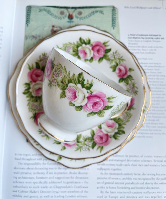 Enchanted Roses Teacup, Saucer and Tea Plate Trio