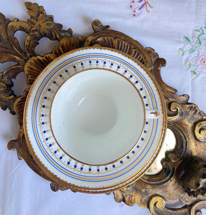 Edwardian Hand Painted Teacup, Saucer and Tea Plate Trio