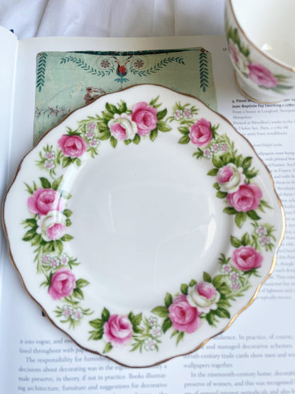 Enchanted Roses Teacup, Saucer and Tea Plate Trio