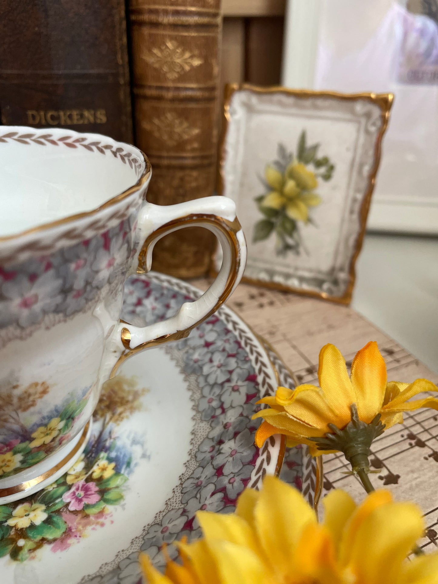 Vintage Woodland Dell Old Country Land Teacup, Saucer & Tea Plate Trio